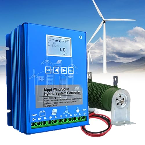 Smart Energy Control Wind & Solar MPPT Charge Regulator + PWM Solar Charging, Auto-Dump Load & 4 Output Modes - 12V/24V/48V Lithium Battery Compatible(48V)