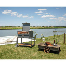 Ñuke Delta02 Authentic Argentinian-Style Outdoor Cooking Charcoal Gaucho Santa Maria Grill 40 Inch Black