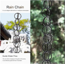 YUSIWOAL Rain Chain Gutter Ring Rain Catchers, Temple Eaves Drainage Rain Diverter(Style1,2.4m/8ft)