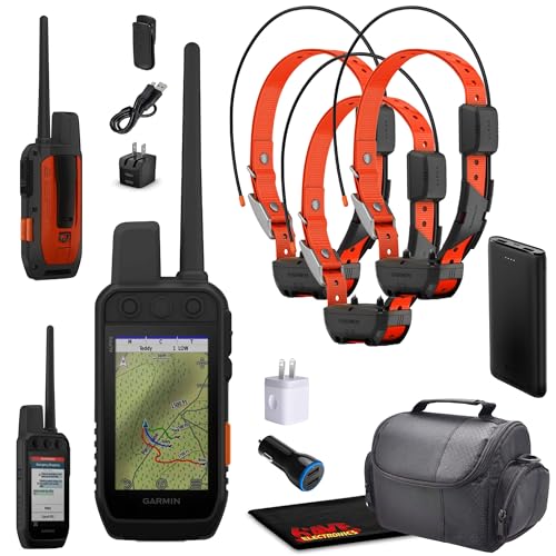 Garmin Alpha 300i Handheld Dog Tracking & Training System Bundle with 3X TT25 Collars Black