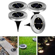BAZIGA Solar Garden Lights Outdoor,Ground Solar Lights IP65 Waterproof 4 LED 100LM Floor Lamp Light Stainless Steel Solar Lamp for Stairway, Landscape Roads Pathway,14pcs
