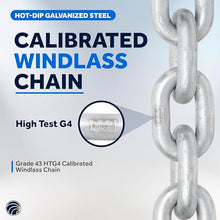 Five Oceans Marine Grade Windlass Anchor Chain 5/16 inch x 75 Ft Steel