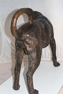 Nifao Hound Dog, Lifelike Animal Medium Bronze Statue, 38"L x 12"W x 26"H