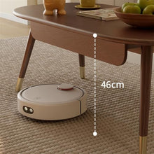 Side End Table Solid Wood Oval Coffee Table for Small Living Rooms, Modern Luxury Design, Compact Tea Table for Home or Balcony, Minimalist Style Accent Coffee Table for Living Room Bedroom Office
