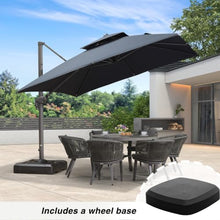 120'' Cantilever Advanced fabric Umbrella With Wheeled Base,Graphite Grey