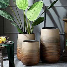 thalo Planter Pots Ceramic Floor-to-Ceiling Flowerpot Extra Large Creative Decoration Decoration Living Room Home Green Planting Tree High Deep Basin Plant Container Accessories (Color : B)