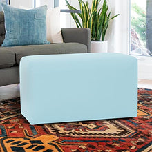 Howard Elliott Square Outdoor Patio Universal Bench Cover, Exclusively Made for Howard Elliott Rectangle Bench Furniture Replacement Cover, Premium 100% Sunbrella Acrylic, Seascape Breeze