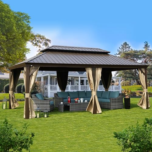 Kozyard Alexander 12' x 20' Hardtop Gazebo Gray