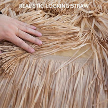 1.5m, 1.8m, 2.4m, Folding Beach Umbrella, Portable Tropical Straw Shade, Adjustable Heightm, Patio Garden Beach Pool Backyard(1.5m/4.9ft)