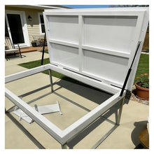 ERRULAN Crawl Space Floor Access Door Exterior, Flush-Mounted Basement Door for Home Renovation, Manual Cellar Doors Entrance Hatch for Storage/Emergency Escape(White,LXW 1400x700mm/55.1x27.6in)