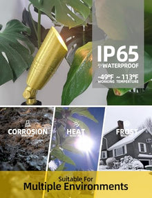COLOER Die-cast Brass Landscape Spotlight 12-Pack, Copper Finish