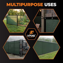 Xpose Safety Privacy Fence Screen 8.5’ x 100’ (12 Pack) – Heavy Duty Green Mesh with 90% Visibility Block, UV Protection – for Garden, Yard, Nursery, Kennel, Dog Run, Greenhouse