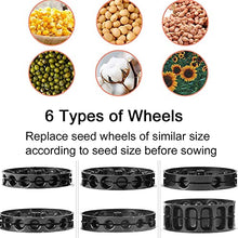 Garden Seeder, Precision Garden Seed Planter Spreader, Corn Soybean Fertilizer Machine with Seed Storage Box, Manual Seeder for Lawn & Garden,12 Holes