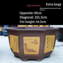 GizmoBox Planter Boxes Outdoor Octagonal Large Calibre Alabaster Flower pots Planting containers Fortune Tree Ceramic Bonsai Planting Pots