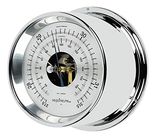 MaXimum Proteus Aneroid Barometer - Chrome Case, Silver Dial