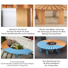 BXKCFYBSQ Tree Bench Surround,Semi-Circular Garden Seat,Outdoor Park Patio Chair,Decorative Curved Wood Strip Splicing,Free Combination of Shapes(Color2)