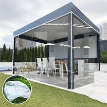 PIPRE 26x18.7 ft Outdoor Vinyl Curtain 14 Mil Super Weighted Clear Vinyl Patio Enclosure,Clear Outdoor Curtains Heavy Duty Waterproof Transparent Tarp with Grommets for Patio Gazebo Balcony