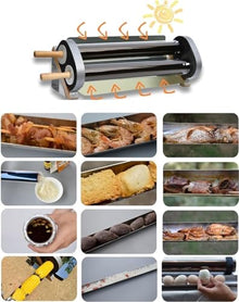 CHIPEL Portable Solar Stove, Solar Oven Portable Stove, 2.6 L Large Capacity Solar Cooker Outdoor Oven Camping Stove with 2 Vacuum Tubes for 2-3 People Backpack Hiking Family Party
