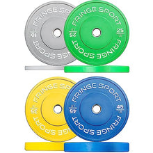 OneFitWonder Bumper Plate Set Virgin Rubber Steel Insert Strength Training Equipment (230)