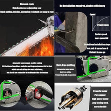 Handheld Brushless Electric Concrete Chainsaw - Diamond Chain Wall Cutter with Water-Fed Dust Suppression, Includes 2 Chains and 2 Guide Bars(Size:480)