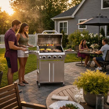 Electactic 4-Burners Propane Gas Grill 32000 BTU, Stainless Steel BBQ Grill