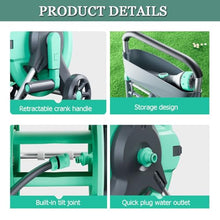 MDYHY Retractable Garden Hose Reel with Wall Mount, Large Rollers for Easy Watering and Storage