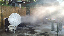 mistcooling HydroBreeze Portable Misting System- Portable Misting Fan - Dust Control Misting System- 24 Inch Outdoor Misting Fan with Cart, Tank, and 200 PSI Misting Pump - (24'' Oscillating)