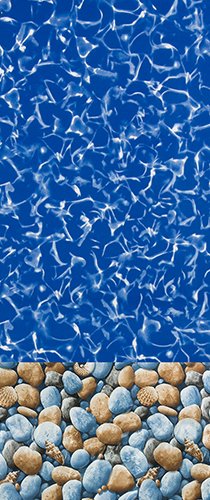 Wilbar 24-Foot Round Fallston Above-Ground Swimming Pool | 52-Inch Height | Bedrock Overlap Liner and Widemouth Skimmer Bundle | Resin Protected Steel-Sided Walls
