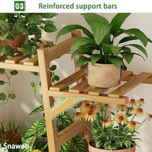 OJKJGYTF Bamboo Plant Stand 12 Tiered Plant Shelf Storage Rack Multifunctional Potted Flower Holder for Multiple Plants Bamboo Ladder Plant Rack