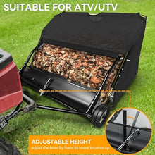 YINTATECH 48in Tow Behind Lawn Sweeper, 26 cu. Ft Leaf Grass Collector