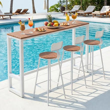 Outdoor Bar Table Weather Resistant Extra Long Patio Bar 47.2"-102.4"