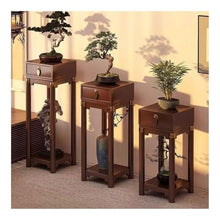 WOAITIANTIAN Vase Stand Living Room Floor Standing Plant Stand with Drawers, Study Tea Room Decor Rack
