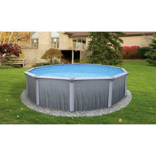 Blue Wave Martinique 27-Feet Round 52-Inch Deep Metal Wall Pool Package Metallic