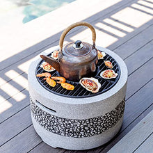SLGGPJBU Outdoor Fire Pit Garden BBQ Grill Kit, Backyard Patio Garden Fireplace Camping Outdoor Heating, Campfire Picnic Cooking Fire Pit, 55.5cm
