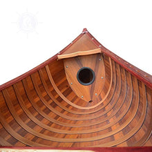 Old Modern Handicrafts 6-Feet Wooden Canoe with Ribs Natural Wood