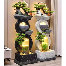 Outdoor Water Fountain Water Ornaments, Self-circulating Water Modern New Chinese Home Office Fish Tank, Outdoor Floor Landscape Ornaments Outdoor Fountain (Color : Black, Size : M)