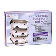 Birds Choice PMW3 Watersedge Purple Martin House 3 Floor/6 Room, Bird House, Medium, White/Grey