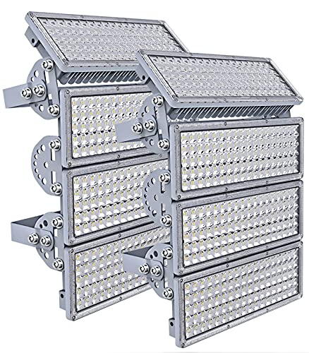 Kekeou 800W LED Stadium Lights Outdoor, 2Pack 400W 6500K Arena Flood Light