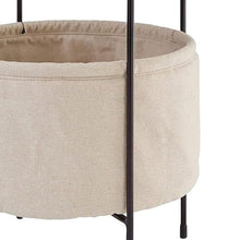 NRFJFOP Nordic Simple Side Table Sofa Corner Ins Black Walnut Metal Round Cloth Storage Bag Small Coffee