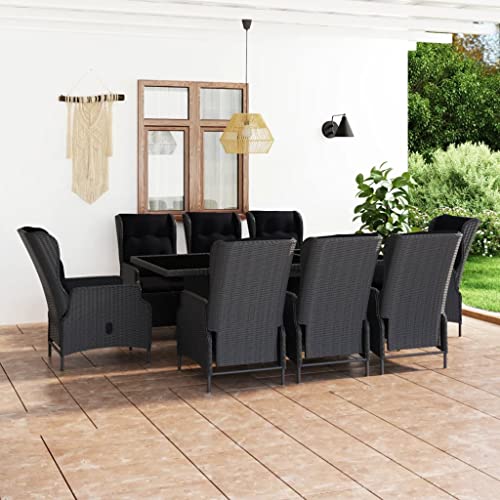 AMBERARD Outdoor Dining Set Dark Grey Furniture Set