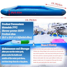 HQHAOTWU Inflatable Pool 6x6x0.65m Inflatable Swimming Pools Thickened Swimming Pool Portable Foldable Pool for Outdoor Water Play with Blower 110V 800W
