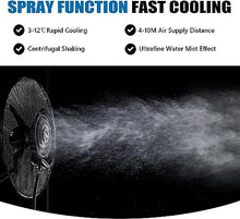 MAXCBD Wall Mounted Misting Fan with 3 Speeds, 90° Oscillation Fan with Mist, Cooling Fan for Patio, Outside Restaurant, Factory Workshop (Size : 81cm/31.9in)