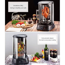 KJLYLPP Electric Rotating Vertical Rotisserie Grill,1380w Black BBQ Kitchen Doner Kebab,Chicken Gyros Fish,CookingVegetable Barbecue Cookware Machine Skewer Cooker
