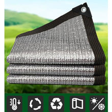 UV Block Aluminum Shade Net, Reflective Silver Shade Cloth with Grommets, Tear Resistant Sun Shade Net, for Outdoor Use, RV, Car, Pet, and Patio Protection