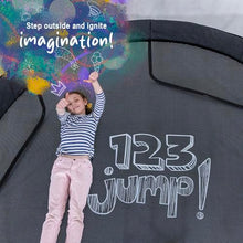 123 Jump 14FT Outdoor Trampoline with Safety Enclosure and Ladder Black/Blue