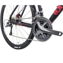 Tommaso Sentiero Sport Performance Aluminum Gravel Bike Shimano Claris 24 Speeds Road Bicycle Matte Black/Red