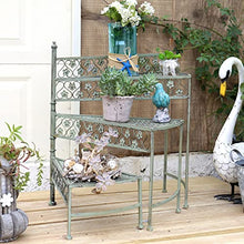 RWGOVLU 3 Tier Three-Turn Iron Art Folding Fan-Shaped Stand Balcony, Living Room Garden Iron Flower Stand