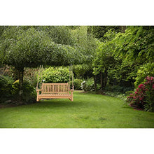 MISC Teak Wood Double Outdoor Porch Swing 4 Foot Brown Water Resistant Weather