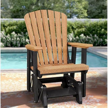 American Furniture Classics OS Home and Office Model 515CBK Fan Back Glider in Cedar with a Black Base