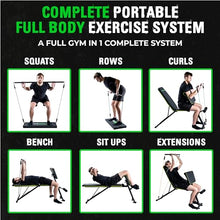 OptimalBody Fitness RBS4 Resistance Bench Home Gym System Black